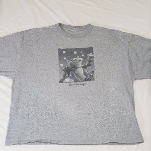 MENS GREY TIGGER AND EEYORE TEE SHIRT